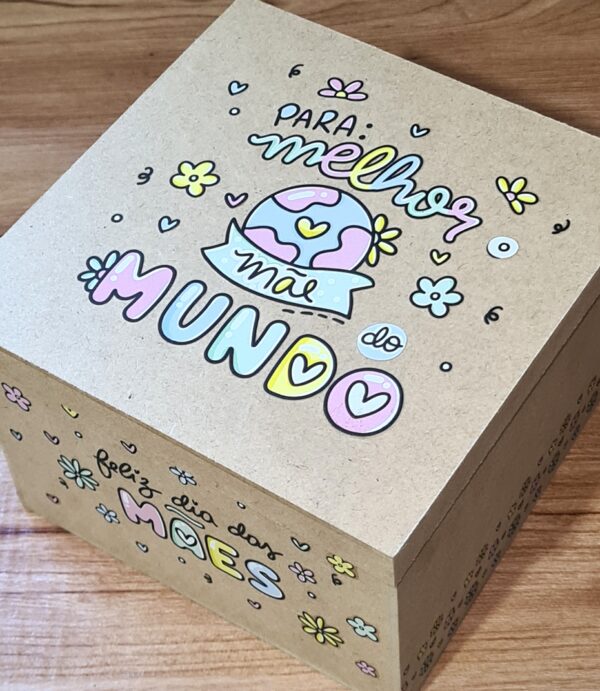 Estampa para Personalização de Caixa MDF de 15x15x10 - Dia das Mães - Image 2