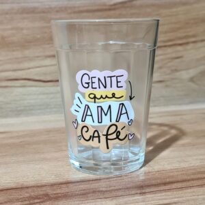 Copo Americano de Vidro Gente que Ama Café