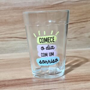 Copo Americano de Vidro Comece o Dia