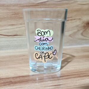 Copo Americano de Vidro Cheiro de Café