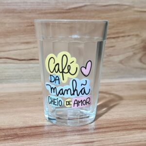 Copo Americano de Vidro Cheiro de Amor
