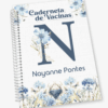 Caderneta de Vacina Inicial Floral Azul