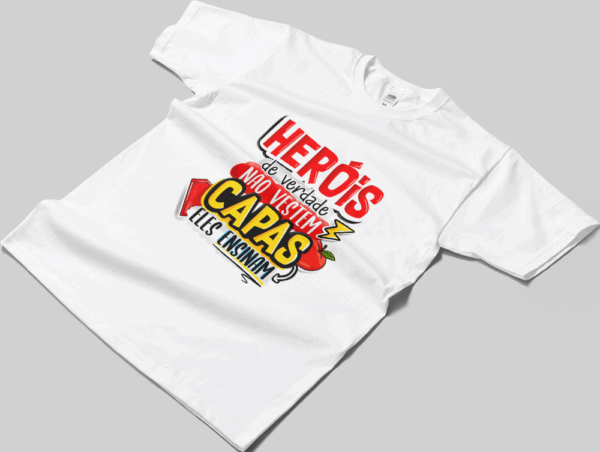 Camisa T-sthirt Heróis de Verdade - branca