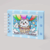Livro de Colorir Gatinho – Capa Kawaii azul