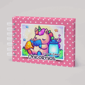 Livro de Colorir Unicórnio – Capa rosa