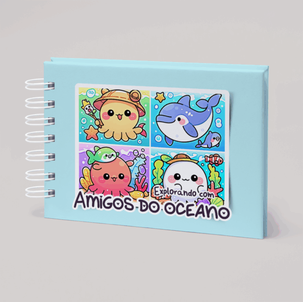 Livro de Colorir Oceano – Capa vários animais