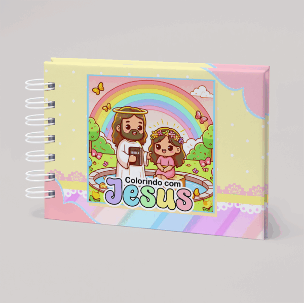Livro de Colorir Cristão Menina – Capa amarelo