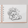 Livro de Colorir Cachorrrinho – Capa Kawaii Verde - Image 2