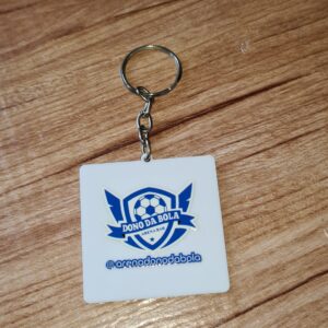 Chaveiro Personalizado Plástico Quadrado Dupla Face com sua Logomarca