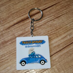Chaveiro Personalizado Plástico Quadrado Dupla Face com sua Logomarca