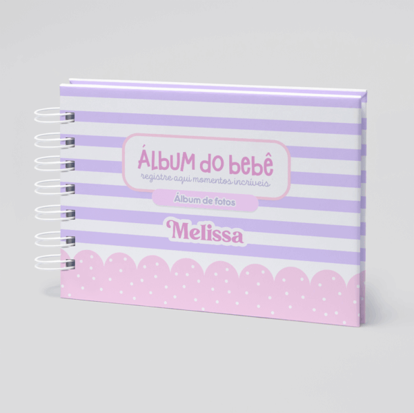 Álbum do Bebê Lilás e Rosa