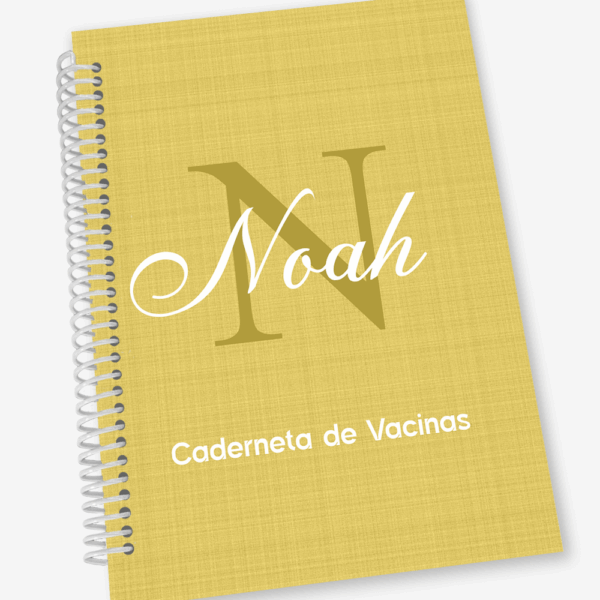 Caderneta de Vacina com Inicial e Nome