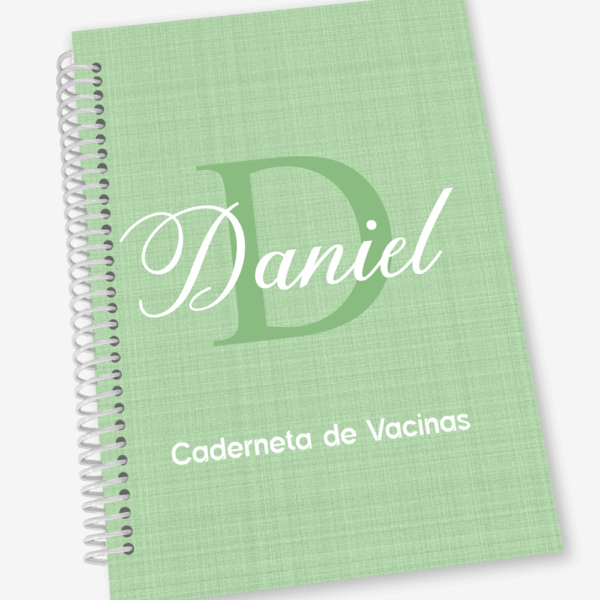 Caderneta de Vacina com Inicial e Nome
