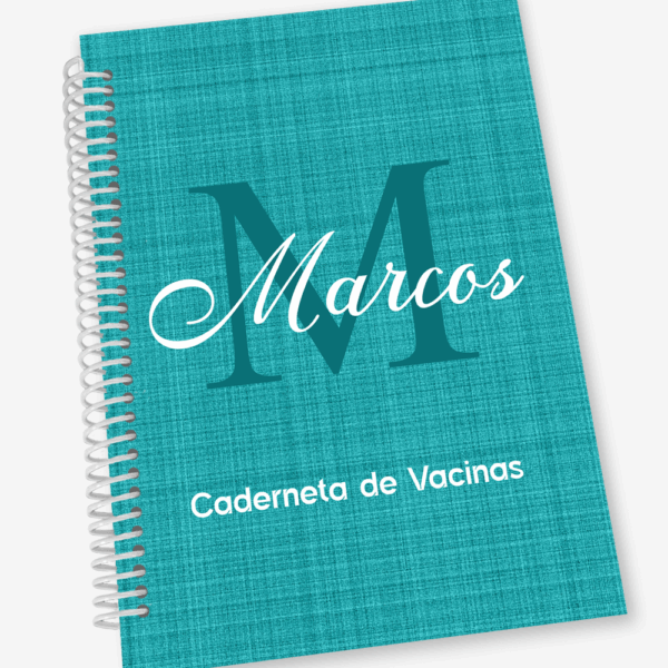 Caderneta de Vacina com Inicial e Nome