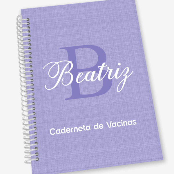 Caderneta de Vacina com Inicial e Nome