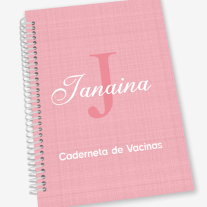 Caderneta de Vacina com Inicial e Nome