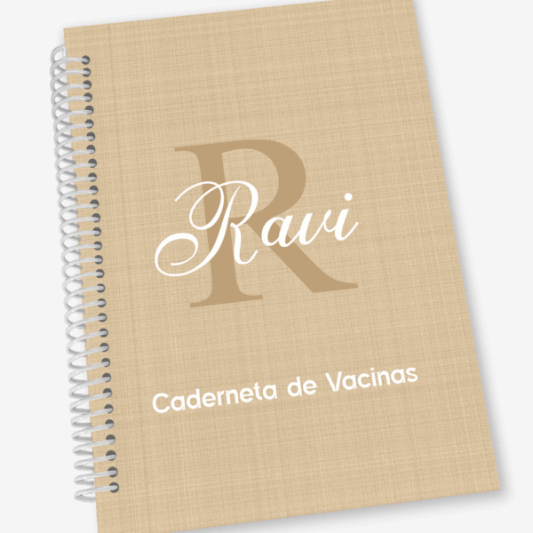 Caderneta de Vacina com Inicial e Nome