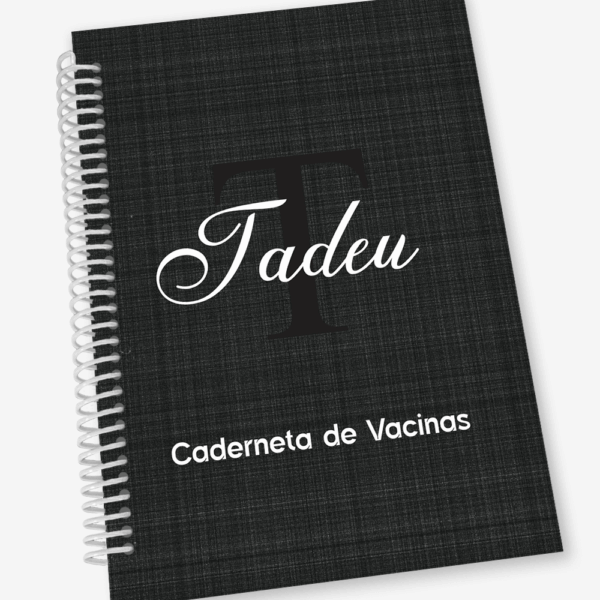 Caderneta de Vacina com Inicial e Nome
