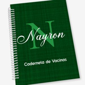 Caderneta de Vacina com Inicial e Nome