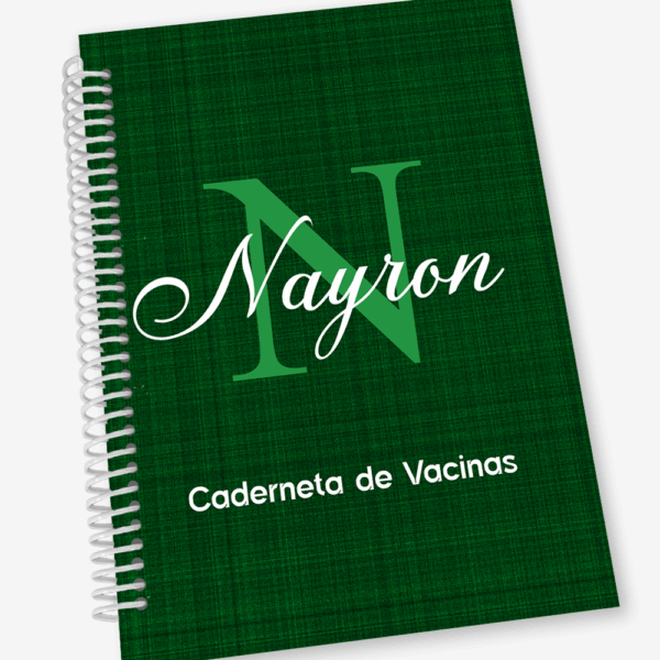 Caderneta de Vacina com Inicial e Nome