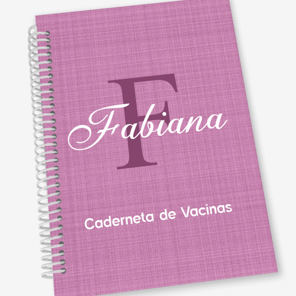 Caderneta de Vacina com Inicial e Nome