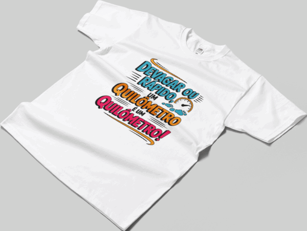 Camisa T-sthirt Um Quilômetro - branca