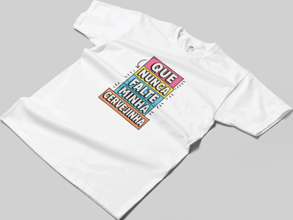 Camisa T-sthirt Minha Cervejinha - branca