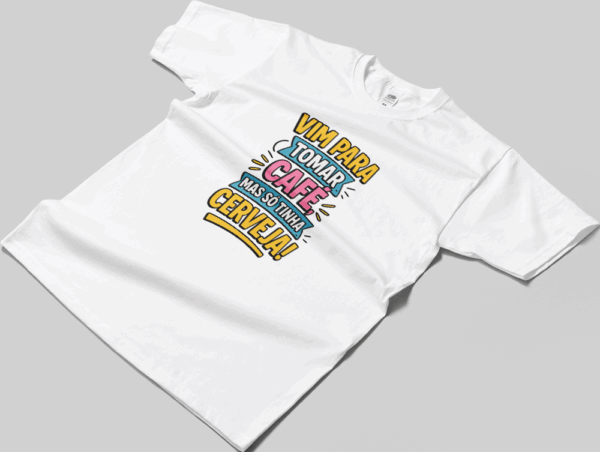 Camisa T-sthirt Vim Tomar Café - branca