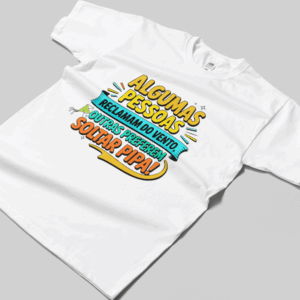 Camisa T-sthirt Soltar Pipa - branca