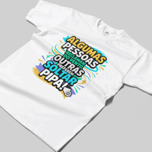 Camisa T-sthirt Soltar Pipa - branca