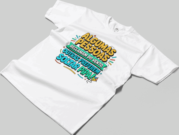 Camisa T-sthirt Soltar Pipa - branca