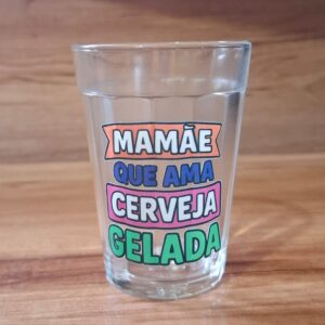 Copo Americano de Vidro Mãe que Ama Gelada
