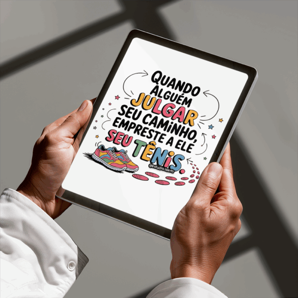Arte Digital Lettering - Empreste seu Tênis