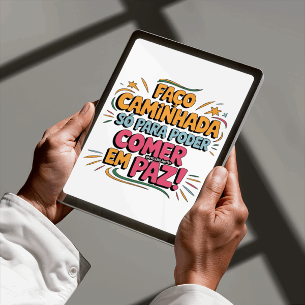 Arte Digital Lettering - Só pra Comer em Paz