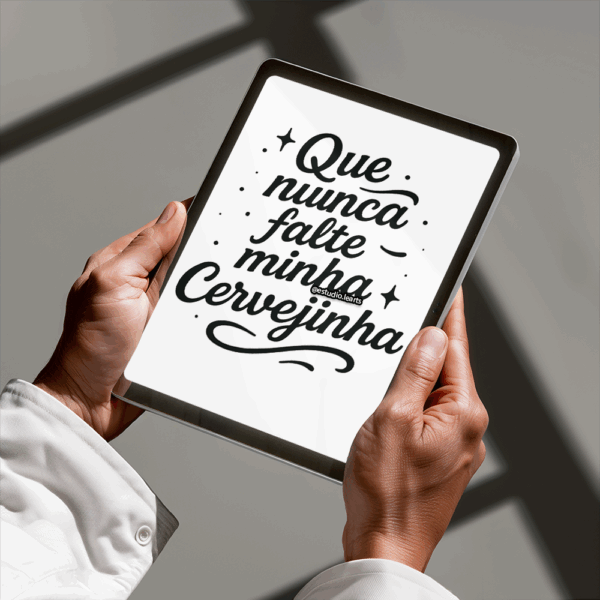 Arte Digital Lettering - Minha Cervejinha