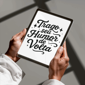 Arte Digital Lettering - Trago seu Humor