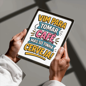 Arte Digital Lettering - Vim pra Tomar Café