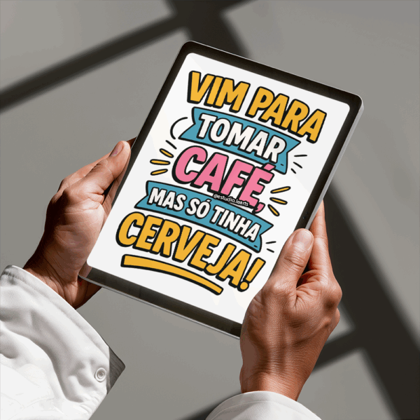 Arte Digital Lettering - Vim pra Tomar Café
