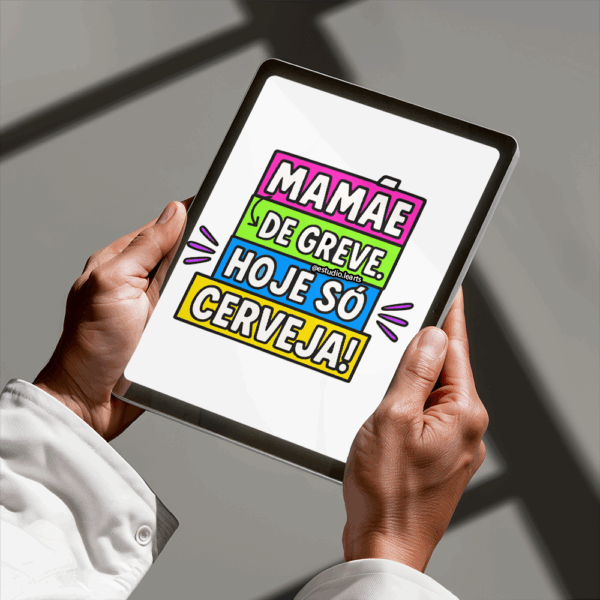 Arte Digital Lettering - Mamãe de Greve