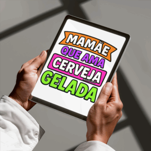 Arte Digital Lettering - Mamãe que Ama Cerveja