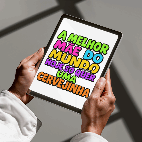 Arte Digital Lettering - A melhor Mamãe do Mundo