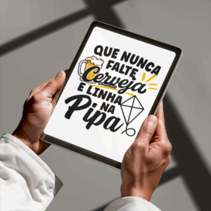 Arte Digital Lettering - Cerveja e Pipa