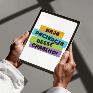 Arte Digital Lettering - Haja Paciência