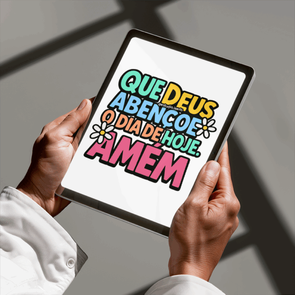Arte Digital Lettering - Que Deus Abençoe