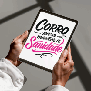 Arte Digital Lettering - Corro para manter a Sanidade