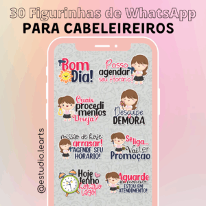 30 Figurinhas para WhatsApp Cabeleireira