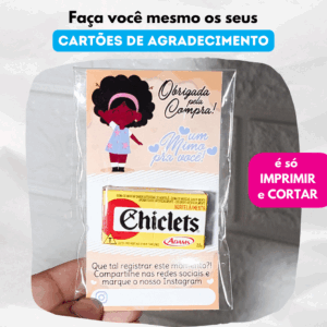 Arquivo Digital – Cartão de Agradecimento Menina feliz