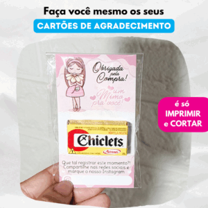 Arquivo Digital – Cartão de Agradecimento Menina flor