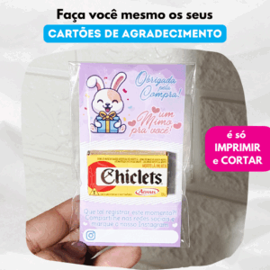 Arquivo Digital – Cartão de Agradecimento Coelhinho