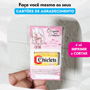 Arquivo Digital – Cartão de Agradecimento Menina com Flor